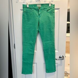 Current/Elliott Light Washed Green Skinny Jeans